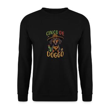Dachshund Cinco de Mayo Cinco de Doggo - Unisex Sweatshirt - black - Front - Alina (178cm) & Michal (187cm)