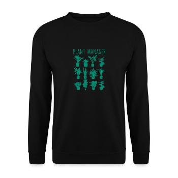 Plant Manager Funny Gardening Cook Plant - Unisex Sweatshirt - black - Front - Alina (178cm) & Michal (187cm)