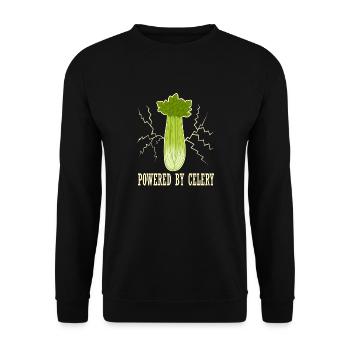 Angetrieben von Vegetables Sellerie Food Leek - Unisex Pullover - Schwarz - Vorne - Alina (178cm) & Michal (187cm)