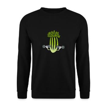 Céleri, haltérophilie, musculation, poireau - Sweat-shirt Unisexe - noir - Devant - Alina (178cm) & Michal (187cm)