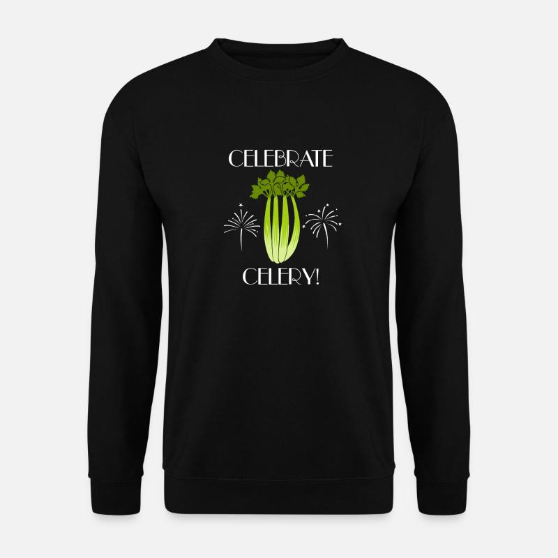 Celebate Celery Ironic Vegetables Leek - Unisex Sweatshirt - black