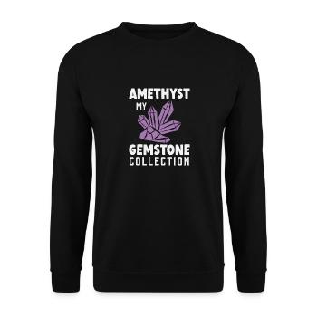 Amethyst My Gemstone Collection Collect from - Unisex Sweatshirt - black - Front - Alina (178cm) & Michal (187cm)