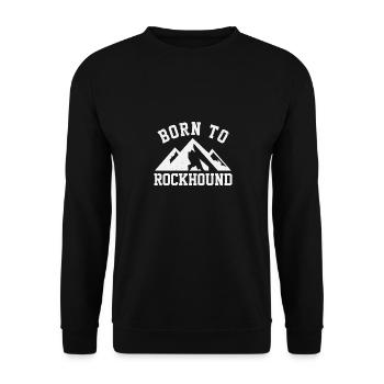 Né de Rockhound minerais collectant des minéraux et - Sweat-shirt Unisexe - noir - Devant - Alina (178cm) & Michal (187cm)