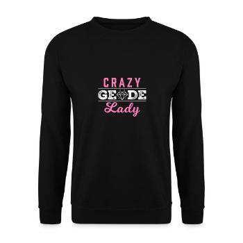 Crazy Geode Lady Minerais Collecte de minéraux et - Sweat-shirt Unisexe - noir - Devant - Alina (178cm) & Michal (187cm)