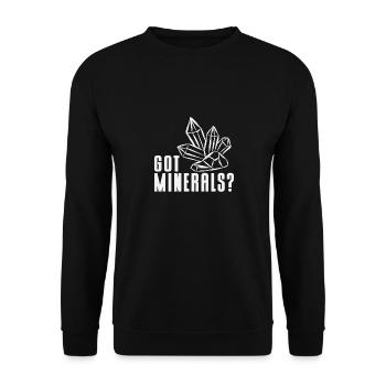 Ores: Collecting minerals and gemstones - Unisex Sweatshirt - black - Front - Alina (178cm) & Michal (187cm)