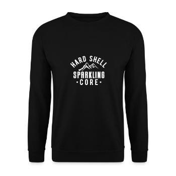 Hard shell sparkling kernels Collecting ores from - Unisex Sweatshirt - black - Front - Alina (178cm) & Michal (187cm)