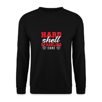 Hard shell sparkling kernels Collecting ores from - Unisex Sweatshirt - black - Front - Alina (178cm) & Michal (187cm)