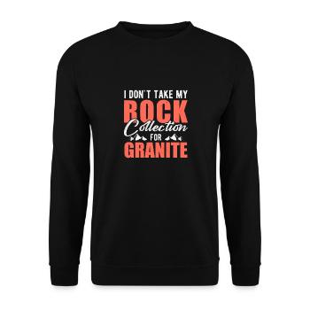 Nehmen Sie Meine Steinsammlung Nicht Für Granit - Unisex Pullover - Schwarz - Vorne - Alina (178cm) & Michal (187cm)