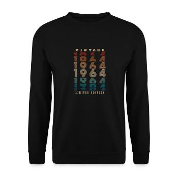 Vintage 1964 Limited Edition 60th Birthday - Sweat-shirt Unisexe - noir - Devant - Alina (178cm) & Michal (187cm)