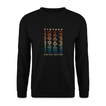 Vintage 1963 Limited Edition 60th Birthday - Sweat-shirt Unisexe - noir - Devant - Alina (178cm) & Michal (187cm)