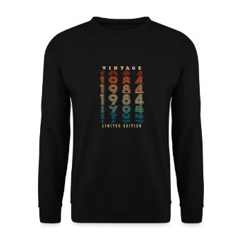 Vintage 1984 Limited Edition 40th Birthday - Sweat-shirt Unisexe - noir - Devant - Alina (178cm) & Michal (187cm)