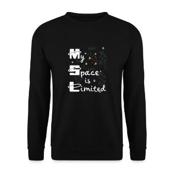 Mein Raum ist Klein - Unisex Pullover - Schwarz - Vorne - Alina (178cm) & Michal (187cm)