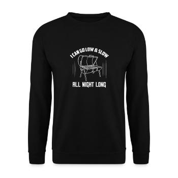 Je peux aller bas et lentement toute la nuit griller barbecue sm - Sweat-shirt Unisexe - noir - Devant - Alina (178cm) & Michal (187cm)