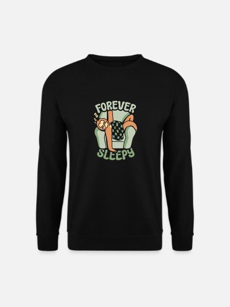 Always a sleepy sloth - Unisex Sweatshirt - black