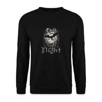 Child Of The Night, Gothic Subculture Emo Vampire - Unisex Pullover - Schwarz - Vorne - Alina (178cm) & Michal (187cm)