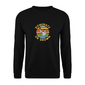 Dominer ou se noyer Drôle de water-polo - Sweat-shirt Unisexe - noir - Devant - Alina (178cm) & Michal (187cm)