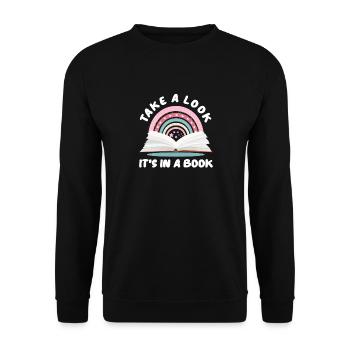 Books Book Reading Bookworm Bookworm Bookaholic - Unisex Sweatshirt - black - Front - Alina (178cm) & Michal (187cm)