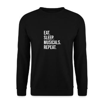 Acteur de théâtre Broadway Drame musical Geek - Sweat-shirt Unisexe - noir - Devant - Alina (178cm) & Michal (187cm)