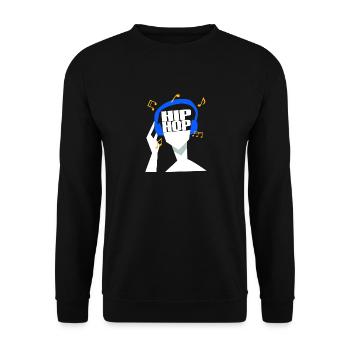 Mes écouteurs ne jouent que du hip hop - Sweat-shirt Unisexe - noir - Devant - Alina (178cm) & Michal (187cm)