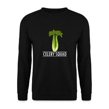 Sellerie Food Ironisches Sprichwort Lauch Gemüse - Unisex Pullover - Schwarz - Vorne - Alina (178cm) & Michal (187cm)