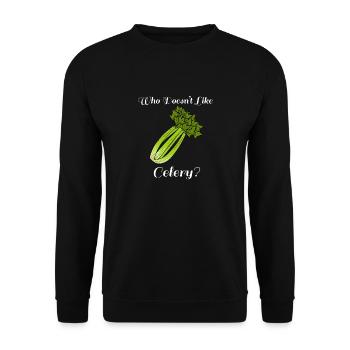 Dicton ironique sur le céleri, les poireaux et les - Sweat-shirt Unisexe - noir - Devant - Alina (178cm) & Michal (187cm)