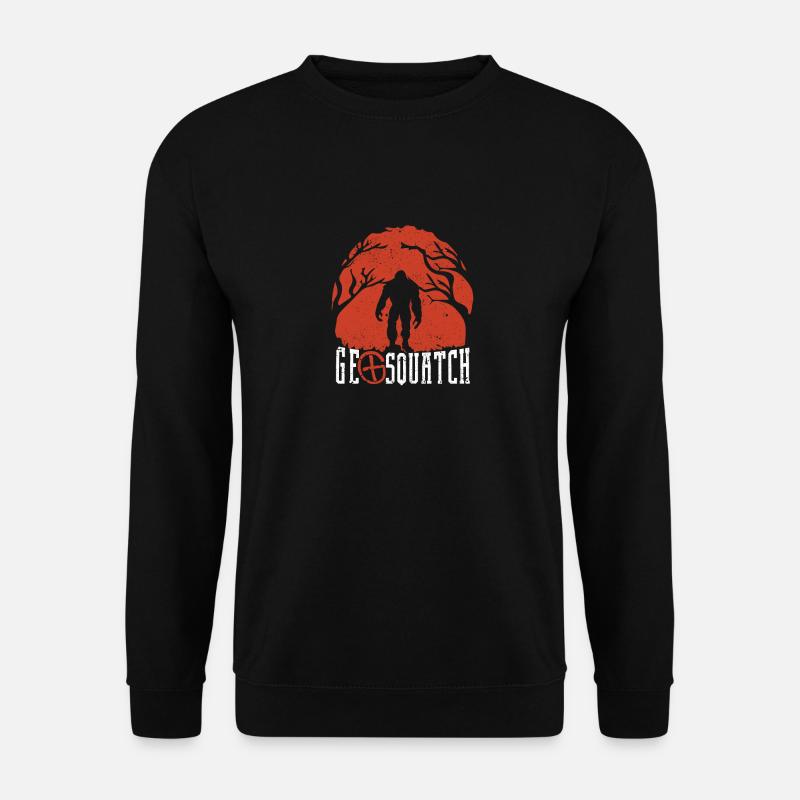 Geosquatch Funny Geocaching Sasquatch Outside - Unisex Sweatshirt - black