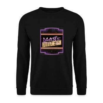 quote funny birthday present space ship astronomy - Unisex Sweatshirt - black - Front - Alina (178cm) & Michal (187cm)