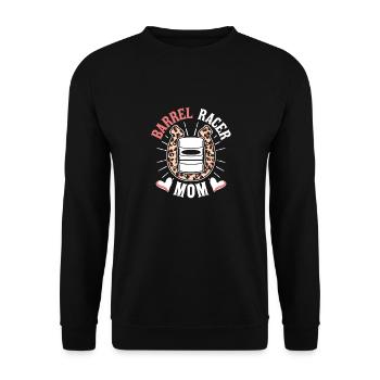 Barrel Racer Mother Horse Rodeo Barrel Racing - Unisex Pullover - Schwarz - Vorne - Alina (178cm) & Michal (187cm)