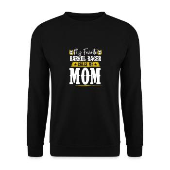 My Favorite Barrel Racer Mother Rodeo Barrel Racin - Unisex Pullover - Schwarz - Vorne - Alina (178cm) & Michal (187cm)