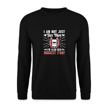 I Am Not Just Her Mom Barrel Racing Fan Horse Rode - Unisex Sweatshirt - black - Front - Alina (178cm) & Michal (187cm)