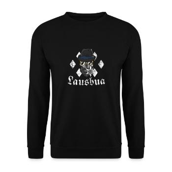 Lausbua bayern weiss - Unisex Sweatshirt - black - Front - Alina (178cm) & Michal (187cm)