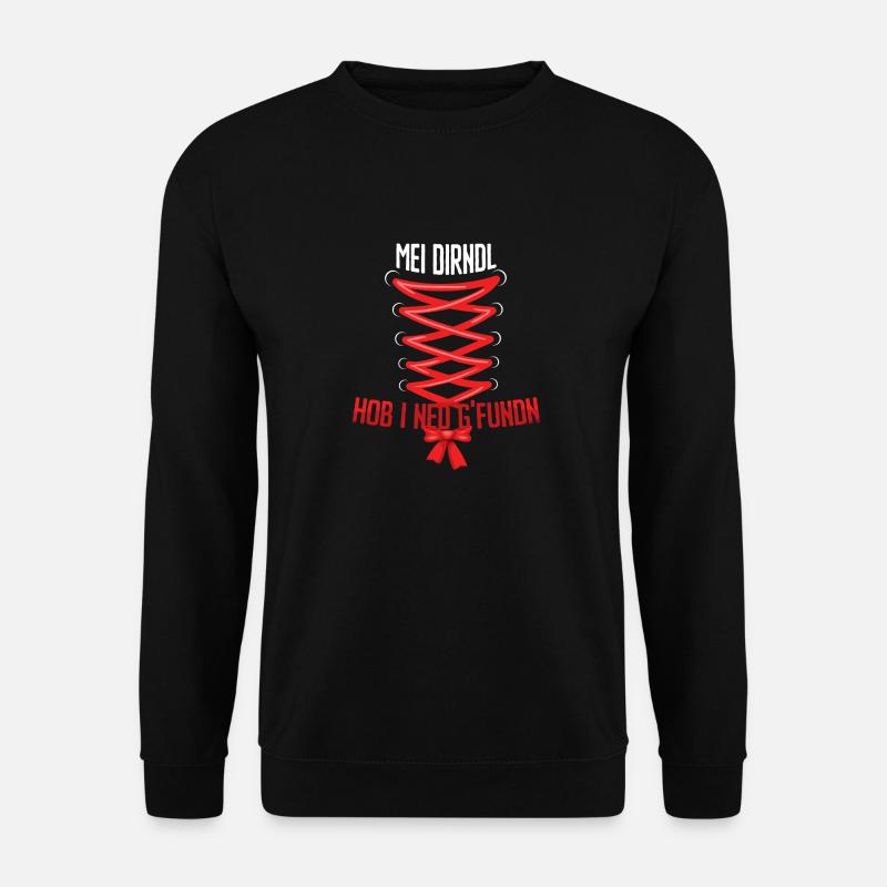 Dirndlersatz Schleife Mitte - Unisex Pullover - Schwarz