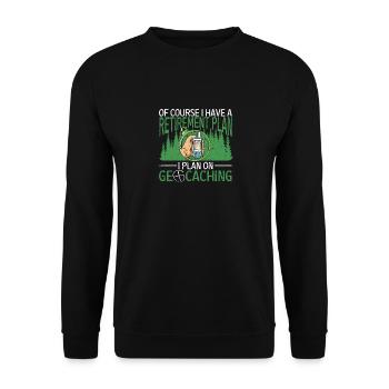 Bien sûr, j’ai un plan de retraite que je planifie - Sweat-shirt Unisexe - noir - Devant - Alina (178cm) & Michal (187cm)