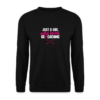 Juste une fille qui aime le géocaching Drôle - Sweat-shirt Unisexe - noir - Devant - Alina (178cm) & Michal (187cm)