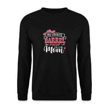 Mon événement de rodéo de baril préféré de maman rodéo Barrel Ra - Sweat-shirt Unisexe - noir - Devant - Alina (178cm) & Michal (187cm)