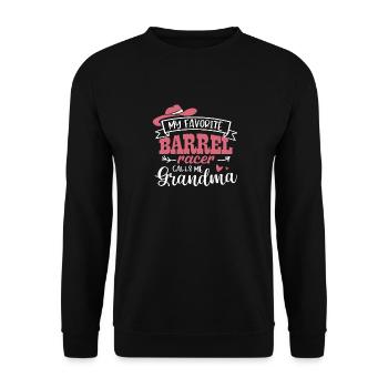 My Favorite Barrel Racer Women Grandma Barrel Raci - Unisex Pullover - Schwarz - Vorne - Alina (178cm) & Michal (187cm)