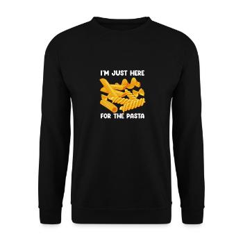Funny Pasta Noodle Lover - Unisex Sweatshirt - black - Front - Alina (178cm) & Michal (187cm)