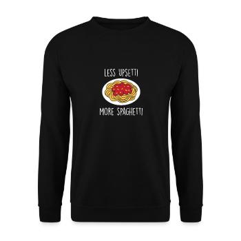 Funny Pasta Noodle Lover - Unisex Sweatshirt - black - Front - Alina (178cm) & Michal (187cm)