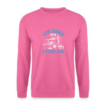 LKW Fahrer Geschenk Brummi Vater Jubiläum - Unisex Pullover - Pink - Vorne