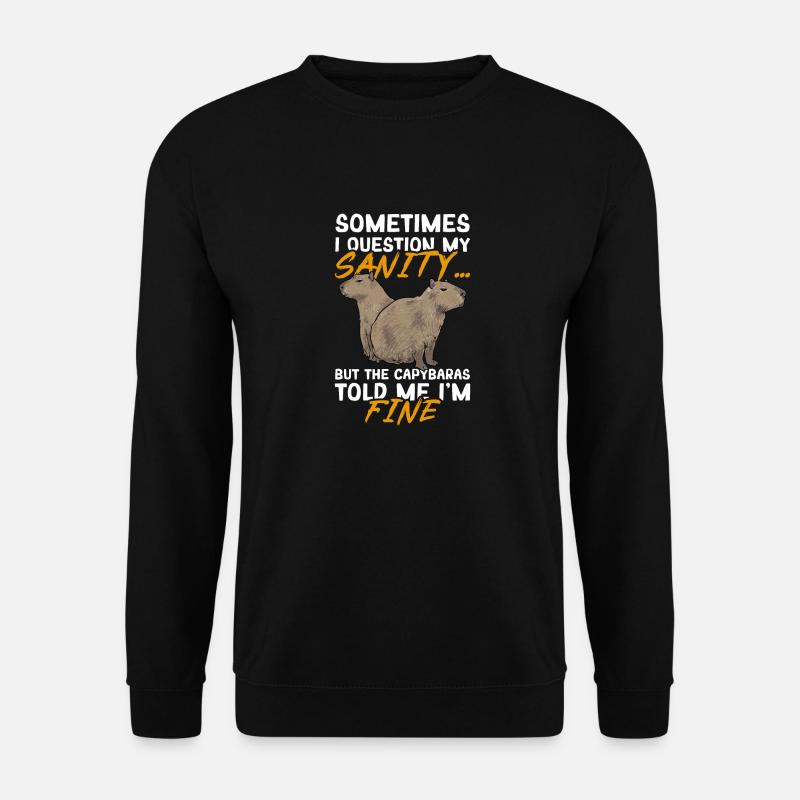 Capybara Nagetier - Unisex Pullover - Schwarz