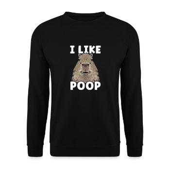 Capybara rodent - Unisex Sweatshirt - black - Front - Alina (178cm) & Michal (187cm)