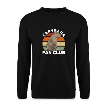 Capybara rodent - Unisex Sweatshirt - black - Front - Alina (178cm) & Michal (187cm)