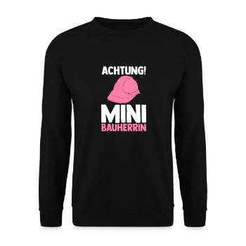 Bauherrin - Unisex Pullover - Schwarz - Vorne - Alina (178cm) & Michal (187cm)
