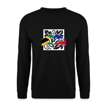 Haiti Haitian Jamaica Combination I Gift - Unisex Sweatshirt - black - Front - Alina (178cm) & Michal (187cm)