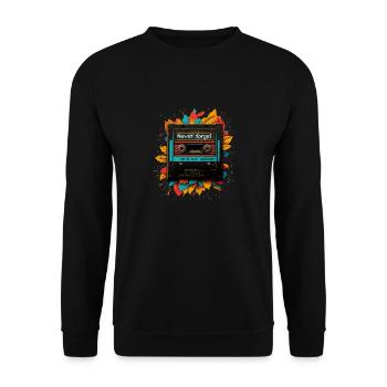 Never forget 90s gift - Unisex Sweatshirt - black - Front - Alina (178cm) & Michal (187cm)