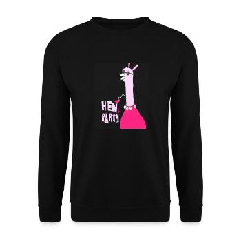 JGA Party Funny Wedding - Unisex Sweatshirt - black - Front - Alina (178cm) & Michal (187cm)