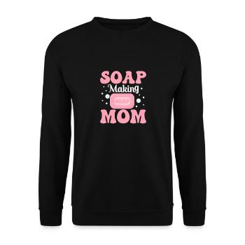 Soap Making Mom Soapmaking Soapmaker - Unisex Sweatshirt - black - Front - Alina (178cm) & Michal (187cm)