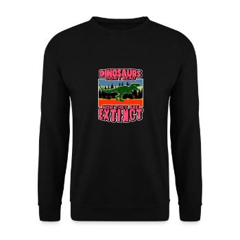 DINOSAURE 1 - Sweat-shirt Unisexe - noir - Devant - Alina (178cm) & Michal (187cm)