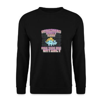 DINOSAURE4 - Sweat-shirt Unisexe - noir - Devant - Alina (178cm) & Michal (187cm)