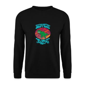 DINOSAURE 2 - Sweat-shirt Unisexe - noir - Devant - Alina (178cm) & Michal (187cm)